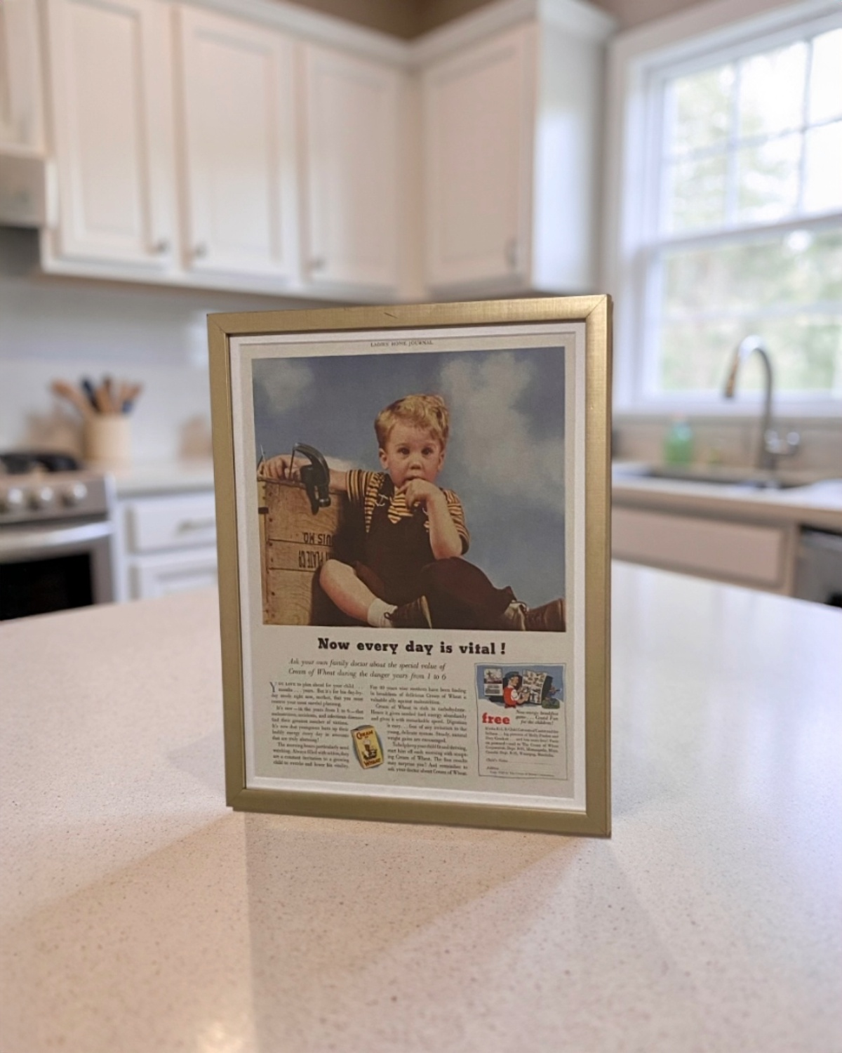 Original circa 1930s Framed Cream of Wheat Advertisement- Women’s Home Companion