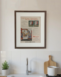 Original 1948 GE “Space Maker Refrigerator” Advertisement – Framed Kitchen Decor