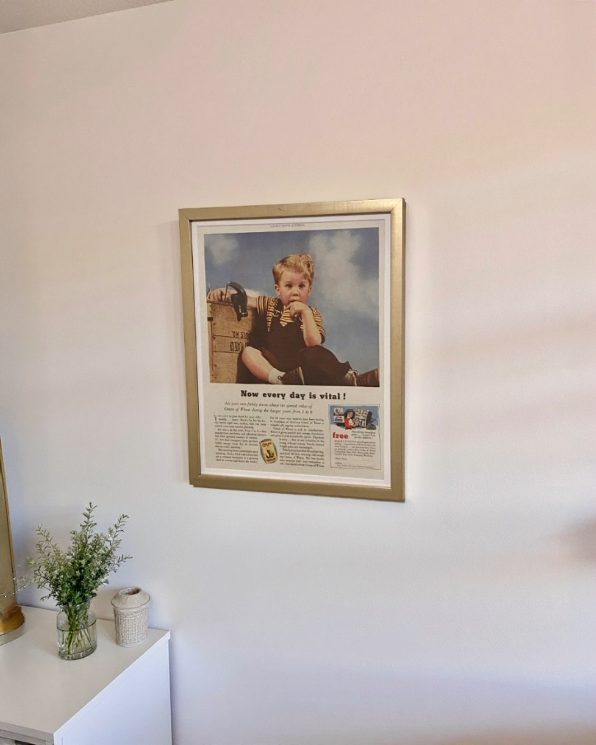 Original circa 1930s Framed Cream of Wheat Advertisement- Women’s Home Companion