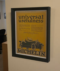 Original 1920s Michelin “Universal Usefulness” Advertisement - Framed Automotive Art